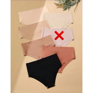 Six Pairs Nude No Show Panties